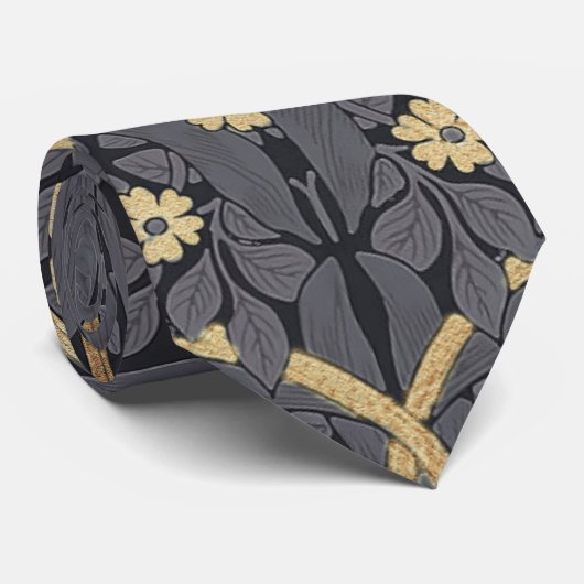 William Morris Pimpernel  Pattern Stropdas (Opgerold)