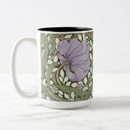 William Morris Pimpernel  Pattern Two-Tone Tweekleurige Koffiemok (Links)