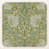 William Morris Pimpernel Pattern Vierkante Kartonnen Onderzetter (Voorkant)