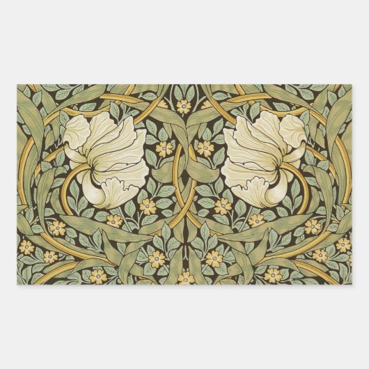 William Morris Pimpernel Pre-Raphaelite Rechthoekige Sticker (Voorkant)