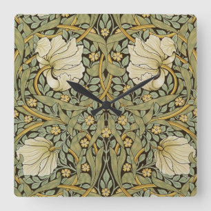 William Morris Pimpernel Pre-Raphaelite Vierkante Klok