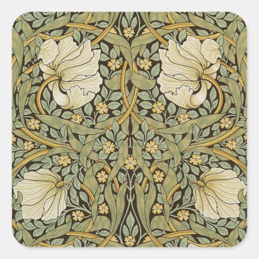 William Morris Pimpernel  Pre-Raphaelite Vierkante Sticker (Voorkant)