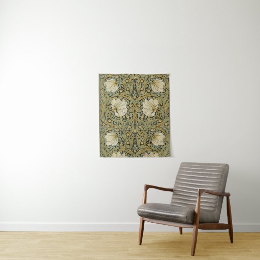 William Morris Pimpernel  Pre-Raphaelite Wandkleed (In situ)