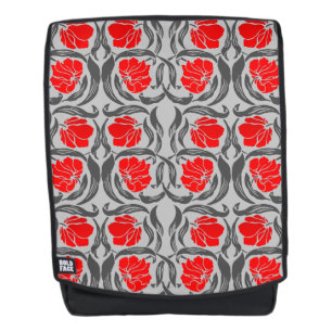 William Morris Pimpernel, Silver Grey en Red Rugtassen