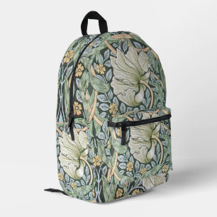 William Morris Pimpernel Tulpen Botanische Kunst Bedrukte Rugzak