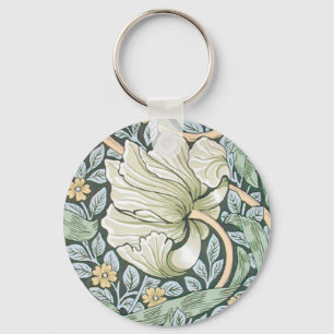 William Morris Pimpernel Tulpen Botanische Kunst Sleutelhanger