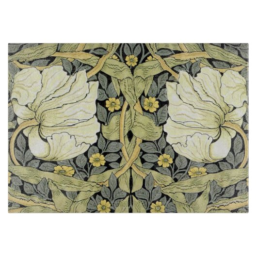 William Morris Pimpernel Tulpen Botanische Kunst Snijplank (Voorkant)