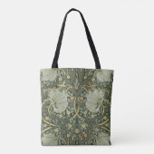 William Morris Pimpernel Warm Green Gold Pattern Draagtas (Achterkant)