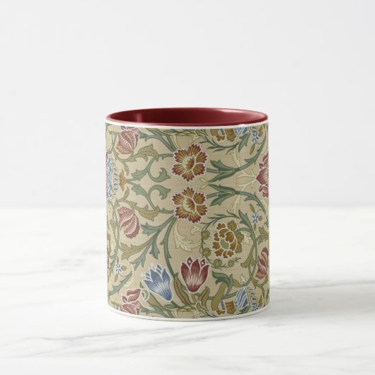 William Morris Pink Blue Brocade Mok (Midden)