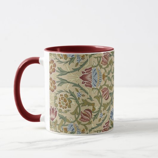 William Morris Pink Blue Brocade Mok (Links)