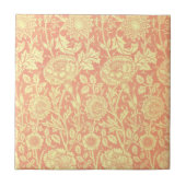 William Morris Pink en Roos Design Tegeltje (Voorkant)