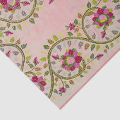 William Morris PINK FLORAL TISSUE PAPIER (Detail)