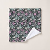 William Morris Pink Poppy Botanical Victorian  (Gant de toilette)