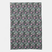 William Morris Pink Poppy Botanical Victorian  Theedoek (Verticaal)