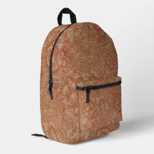 William Morris Pink Poppy Flower Floral Bedrukte Rugzak