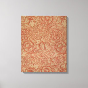 William Morris Pink Poppy Flower Floral Canvas Afdruk
