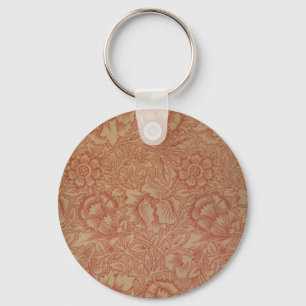 William Morris Pink Poppy Flower Floral Sleutelhanger