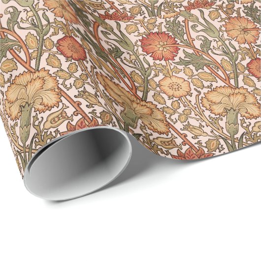 William Morris Pink Rose Bloem Behang Patroon Cadeaupapier (Rol Hoek)