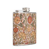 William Morris Pink Rose Bloem Behang Patroon Heupfles (Rechts)