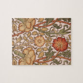 William Morris Pink Rose Bloem Behang Patroon Legpuzzel (Horizontaal)