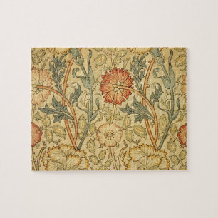 William Morris Pink Rose Bloem Behang Patroon Legpuzzel