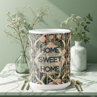 William Morris Pink Roses Trellis Home Sweet Home Koffiemok