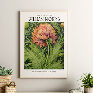 William Morris  Pink Wildflower Poster