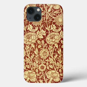 William Morris Pinks Red en White iPhone 13 Hoesje