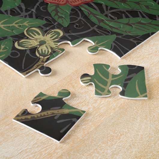 William Morris Pomegranate Black Fruit Legpuzzel (Zijkant)