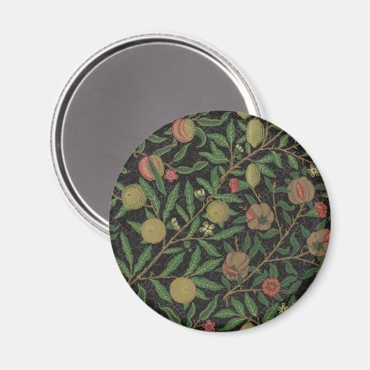 William Morris Pomegranate Black Fruit Magneet (Voorkant / Achterkant)
