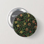 William Morris Pomegranate Black Fruit Ronde Button 5,7 Cm (Voorkant /achterkant)