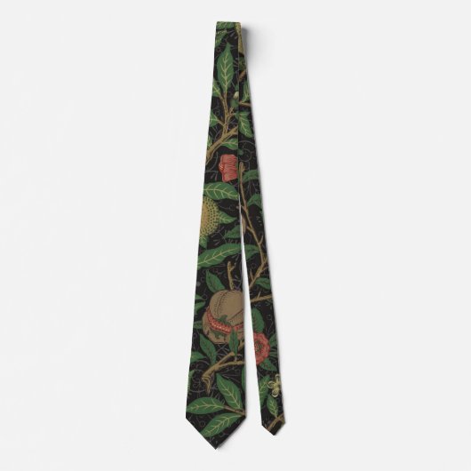 William Morris Pomegranate Black Fruit Stropdas (Voorkant)