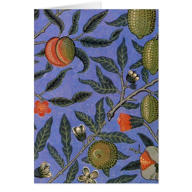 William Morris Pomegranate Bleu papier peint color (Devant)