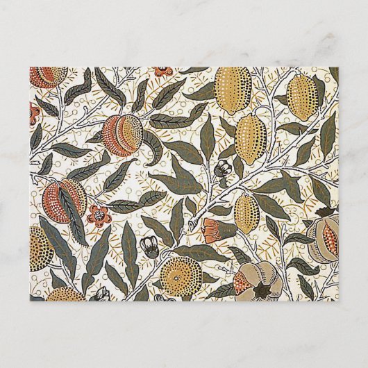  William Morris Pomegranate Briefkaart (Voorkant)
