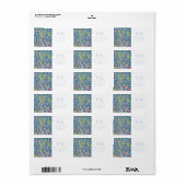 WILLIAM MORRIS POMEGRANATE ÉTIQUETTE DE ADRESSE (Feuille entière)