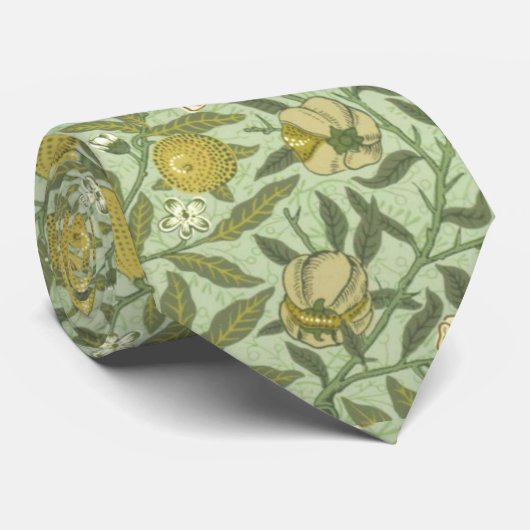 William Morris Pomegranate Fruit Design Stropdas (Opgerold)