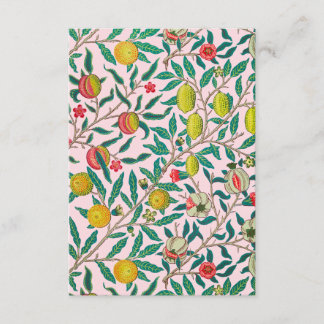 William Morris Pomegranate in roze Informatiekaartje