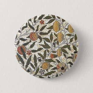  William Morris Pomegranate Ronde Button 5,7 Cm