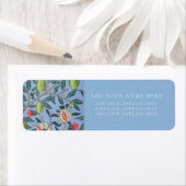 WILLIAM MORRIS "POMEGRANATES" KERNADRESETIKET ETIKET (Insitu)