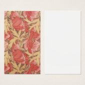 William Morris Poppies Floral Art (Devant & derrière)