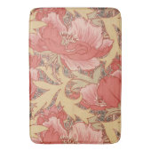 William Morris Poppies Floral Art Nouveau Pattern Badmat (Voorkant Verticaal)