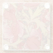William Morris Poppies Floral Art Nouveau Pattern Glazen Onderzetter (Achterkant)