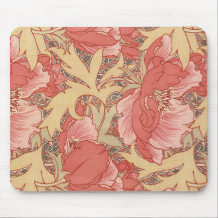 William Morris Poppies Floral Art Nouveau Pattern Muismat