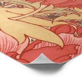 William Morris Poppies Floral Art Nouveau Pattern Poster (Hoek)