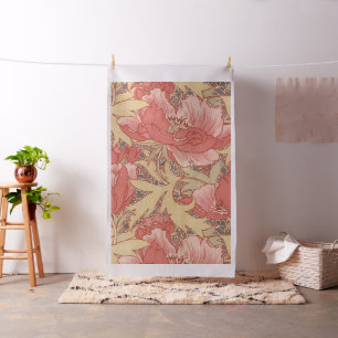 William Morris Poppies Floral Art Nouveau Pattern Stof