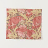 William Morris Poppies Floral Art Nouveau Pattern Wandkleed (Voorkant (horizontaal))
