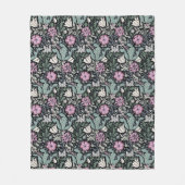 William Morris Poppy Botanical Victorian Wallpaper Fleece Deken (Voorkant)