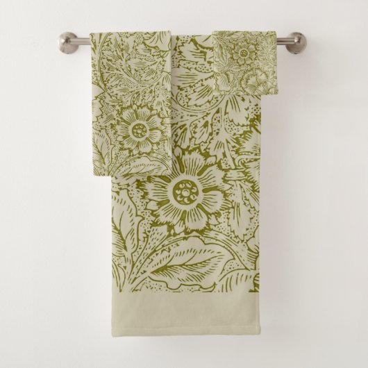 William Morris Poppy Classic Floral Green (En situation)