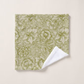 William Morris Poppy Classic Floral Green (Gant de toilette)