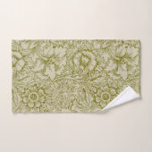 William Morris Poppy Classic Floral Green (Serviette à main)